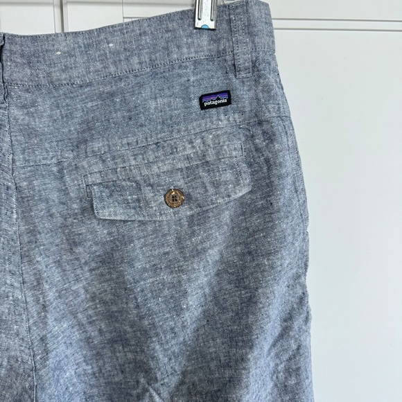 PATAGONIA Back Step Hemp/Cotton Shorts Chambray Sz 31 Neo Navy - Picture 5 of 9
